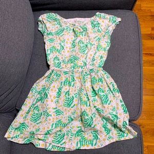 Gymboree girls’ size L (10-12) green floral dress